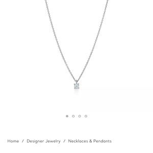 Tiffany & Co solitaire diamond necklace